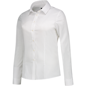 Tricorp 705016 Stretch Dame Slim Fit Halvspredt Bluse Hvit 32 Tricorp 705016 Stretch Dame Slim Fit Halvspredt Bluse Hvit 32