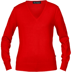 Texstar Pw01 V-Halsgenser rød M Texstar Pw01 V-Halsgenser rød M