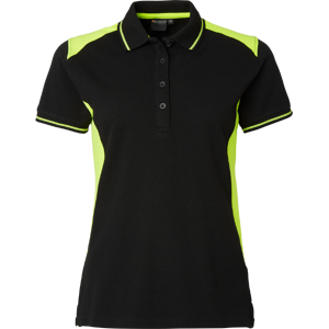 Top Swede 214 - Hi-Vis - Piqueskjorte Svart/gul L Top Swede 214 - Hi-Vis - Piqueskjorte Svart/gul L