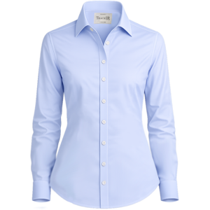 Tracker 5597 Ladies Wrinkle-Free Skjorte Lyseblå L Tracker 5597 Ladies Wrinkle-Free Skjorte Lyseblå L