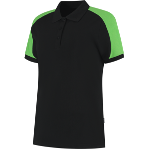 Tricorp 206108 Tofarget Dame Pikéskjorte Svart/Lime 3XL Tricorp 206108 Tofarget Dame Pikéskjorte Svart/Lime 3XL