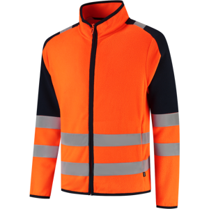 Tricorp 306120 Klasse 2 Unisex Fleecejakke Fluor oransje/blekk XS Tricorp 306120 Klasse 2 Unisex Fleecejakke Fluor oransje/blekk XS