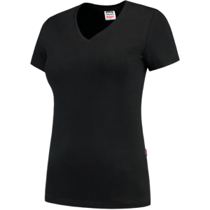 Tricorp 101008 Dame Slim Fit V-Hals T-Skjorte Svart XS Tricorp 101008 Dame Slim Fit V-Hals T-Skjorte Svart XS