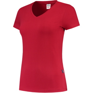 Tricorp 101008 Dame Slim Fit V-Hals T-Skjorte rød S Tricorp 101008 Dame Slim Fit V-Hals T-Skjorte rød S