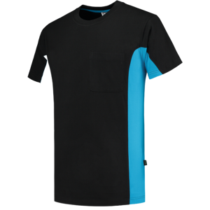 Tricorp 102002 Tofarget Unisex T-Skjorte Svart/Turkis XXL Tricorp 102002 Tofarget Unisex T-Skjorte Svart/Turkis XXL