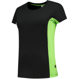 Tricorp 102003 Tofarget Dame T-Skjorte Svart/Lime XL Tricorp 102003 Tofarget Dame T-Skjorte Svart/Lime XL