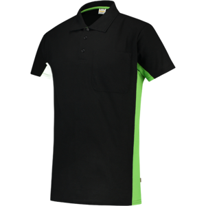 Tricorp 202002 Tofarget Unisex Pikéskjorte Svart/Lime 3XL Tricorp 202002 Tofarget Unisex Pikéskjorte Svart/Lime 3XL