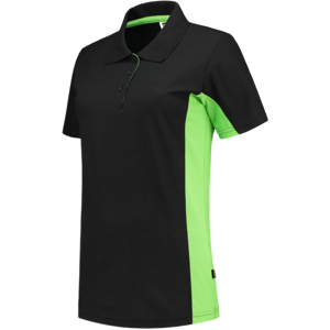 Tricorp 202003 Tofarget Dame Pikéskjorte Svart/Lime 3XL Tricorp 202003 Tofarget Dame Pikéskjorte Svart/Lime 3XL