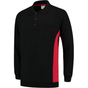 Tricorp 302001 Brystlomme Unisex Pologenser Svart/Rød 3XL Tricorp 302001 Brystlomme Unisex Pologenser Svart/Rød 3XL