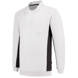 Tricorp 302001 Brystlomme Unisex Pologenser Hvit/mørk grå 3XL Tricorp 302001 Brystlomme Unisex Pologenser Hvit/mørk grå 3XL