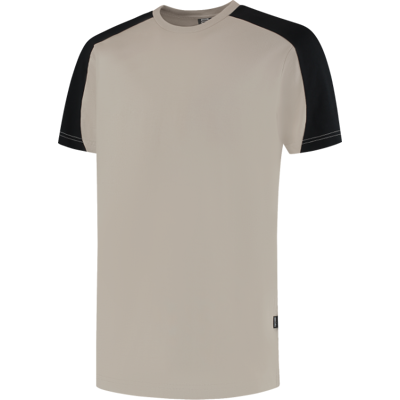 Tricorp 106106 Tofarget Unisex T-Skjorte Sand/Svart XS Tricorp 106106 Tofarget Unisex T-Skjorte Sand/Svart XS