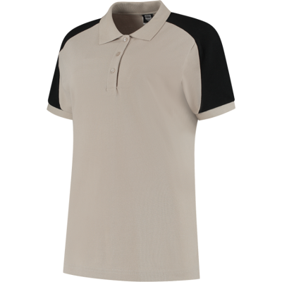 Tricorp 206108 Tofarget Dame Pikéskjorte Sand/Svart 5XL Tricorp 206108 Tofarget Dame Pikéskjorte Sand/Svart 5XL