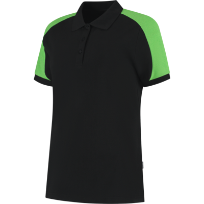 Tricorp 206108 Tofarget Dame Pikéskjorte Svart/Lime XXL Tricorp 206108 Tofarget Dame Pikéskjorte Svart/Lime XXL