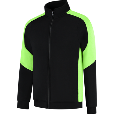Tricorp 306122 Tofarget Dame Sweatjakke Svart/Lime XXL Tricorp 306122 Tofarget Dame Sweatjakke Svart/Lime XXL