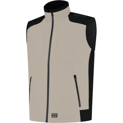 Tricorp 406106 Vindtett Unisex Arbeidsvest Sand/Svart 4XL Tricorp 406106 Vindtett Unisex Arbeidsvest Sand/Svart 4XL