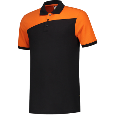 Tricorp 202006 Tofarget Unisex Pikéskjorte Svart/oransje 3XL Tricorp 202006 Tofarget Unisex Pikéskjorte Svart/oransje 3XL