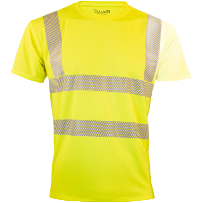 Tracker 1213 Unisex Hi-Vis Cooldry T-Skjorte Fluorescerende gul 2XL Tracker 1213 Unisex Hi-Vis Cooldry T-Skjorte Fluorescerende gul 2XL