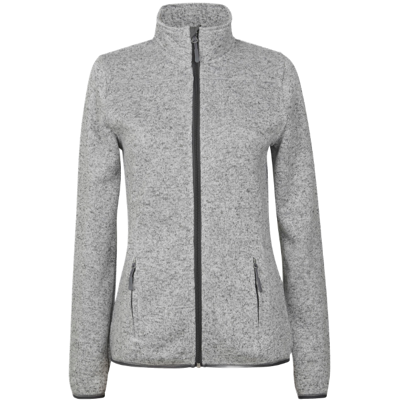 Tracker 4042 Lady Knitted Fleece Jakke Lys grå M Tracker 4042 Lady Knitted Fleece Jakke Lys grå M