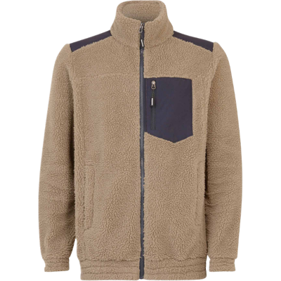 Tracker 4082 Unisex Teddy Fleece Jakke Beige XS Tracker 4082 Unisex Teddy Fleece Jakke Beige XS