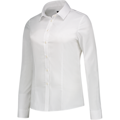 Tricorp 705016 Stretch Dame Slim Fit Halvspredt Bluse Hvit 32 Tricorp 705016 Stretch Dame Slim Fit Halvspredt Bluse Hvit 32