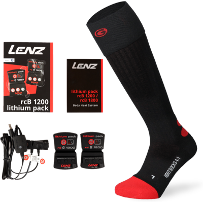 Lenz 1200 Bt Pro - Batteridrevet - Sokker Svart 45-47 Lenz 1200 Bt Pro - Batteridrevet - Sokker Svart 45-47