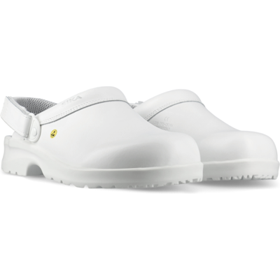 Sika Fusion Clog - Esd - Tøffel Med Hælrem Hvit 42 Sika Fusion Clog - Esd - Tøffel Med Hælrem Hvit 42