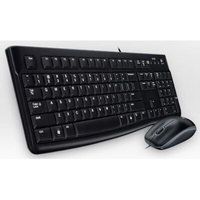 Logitech Mk120 Combo Tastatur Og Mus Med Ledning, Fransk, 1 Stykk, Sen-920-002539 Svart Logitech Mk120 Combo Tastatur Og Mus Med Ledning, Fransk, 1 Stykk, Sen-920-002539 Svart
