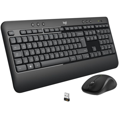 Logitech Mk540 Advanced Trådløst Tastatur Og Mus, Sveitsisk, 1 Stykk, Sen-920-008677 Svart hvit Logitech Mk540 Advanced Trådløst Tastatur Og Mus, Sveitsisk, 1 Stykk, Sen-920-008677 Svart hvit