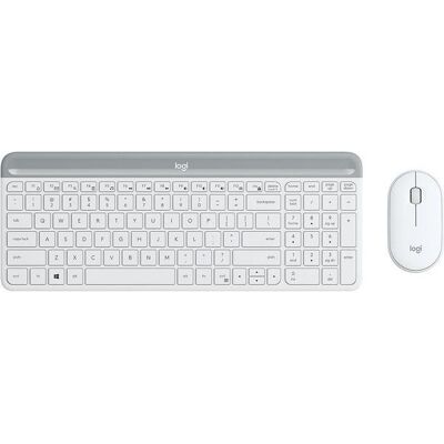 Logitech Mk470 Slim Wireless Keyboard And Mouse Combo, Hvit, Fransk, 1 Stykk, Sen-W128232310 Hvit Logitech Mk470 Slim Wireless Keyboard And Mouse Combo, Hvit, Fransk, 1 Stykk, Sen-W128232310 Hvit