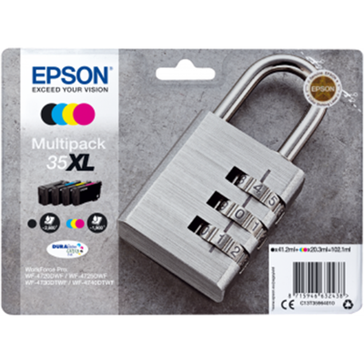 Epson 4-Farger Multipack – Høy Kapasitet (Epst35964010, Flerfarget, 1 Eske) Flerfarget Epson 4-Farger Multipack – Høy Kapasitet (Epst35964010, Flerfarget, 1 Eske) Flerfarget