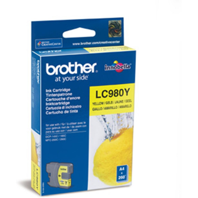 Brother Lc980y Blækpatron – Opptil 300 Sider (Brolc980y, Gul, 1 Eske) Gul Brother Lc980y Blækpatron – Opptil 300 Sider (Brolc980y, Gul, 1 Eske) Gul
