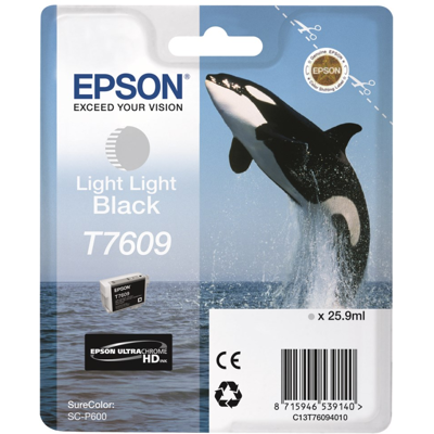 Epson Light Black Blekkpatron – Høy Kapasitet (Epst76094010, Lys Lys Svart, 1 Eske) Lys Lys Svart Epson Light Black Blekkpatron – Høy Kapasitet (Epst76094010, Lys Lys Svart, 1 Eske) Lys Lys Svart