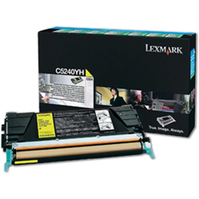 Lexmark Tonerpatron – Høy Kapasitet, 5000 Sider (Lexc5240yh, Gul, 1 Eske) Gul Lexmark Tonerpatron – Høy Kapasitet, 5000 Sider (Lexc5240yh, Gul, 1 Eske) Gul