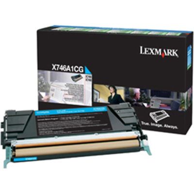Lexmark Toner Cyan – Høy Kapasitet, 7k Sider (Lexx746a1cg, Cyan, 1 Eske) Cyan Lexmark Toner Cyan – Høy Kapasitet, 7k Sider (Lexx746a1cg, Cyan, 1 Eske) Cyan