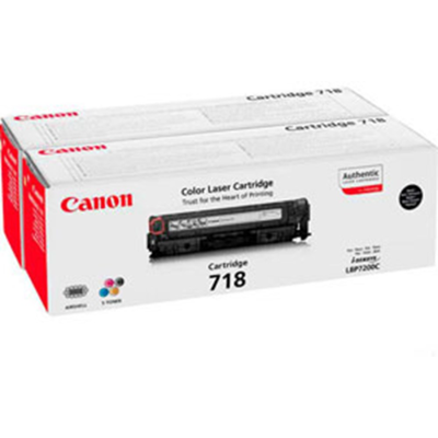 Canon Toner 718 – Høy Kapasitet, 2-Pak (Can20225, Svart, 1 Eske) Svart Canon Toner 718 – Høy Kapasitet, 2-Pak (Can20225, Svart, 1 Eske) Svart