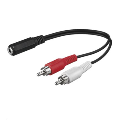 MicroConnect Lydadapterkabel; 3,5 Mm Hunn Til Rca Hann, 0,2 M, 1 Stykk, Sen-Audalh02 Svart/Rød/Hvit MicroConnect Lydadapterkabel; 3,5 Mm Hunn Til Rca Hann, 0,2 M, 1 Stykk, Sen-Audalh02 Svart/Rød/Hvit