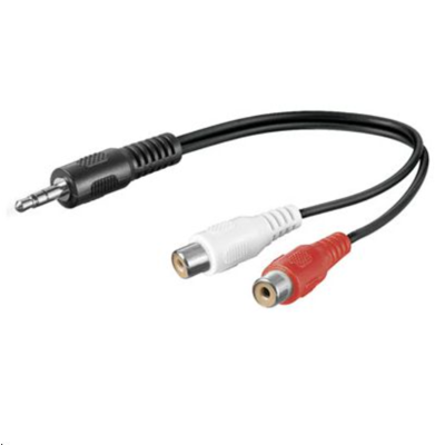 MicroConnect Lydadapterkabel; 3,5 Mm Hann Til Rca Hunn, 0,2 M, 1 Stykk, Sen-Audalhf02 Svart/Rød/Hvit MicroConnect Lydadapterkabel; 3,5 Mm Hann Til Rca Hunn, 0,2 M, 1 Stykk, Sen-Audalhf02 Svart/Rød/Hvit