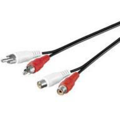 MicroConnect Stereo Rca Forlengelseskabel; 2 X Rca Hann Til Rca Hunn, 1,5 M, 1 Stykk, Sen-Audch2 Svart/Rød/Hvit MicroConnect Stereo Rca Forlengelseskabel; 2 X Rca Hann Til Rca Hunn, 1,5 M, 1 Stykk, Sen-Audch2 Svart/Rød/Hvit