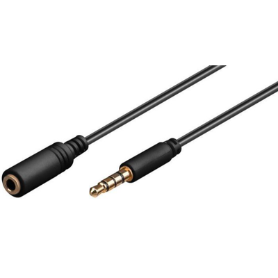 MicroConnect 3,5 Mm Minijack Slim Forlengelseskabel, 1,5m, 1 Stykk, Sen-Ipod001b Svart MicroConnect 3,5 Mm Minijack Slim Forlengelseskabel, 1,5m, 1 Stykk, Sen-Ipod001b Svart
