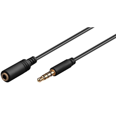 MicroConnect 3,5 Mm Minijack Slim Forlengelseskabel, 5m, 1 Stykk, Sen-Ipod006b Svart MicroConnect 3,5 Mm Minijack Slim Forlengelseskabel, 5m, 1 Stykk, Sen-Ipod006b Svart