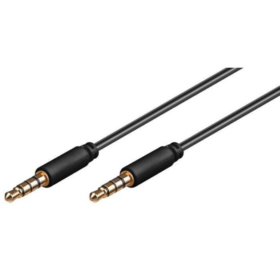 MicroConnect 3,5 Mm (4-Pinners, Stereo) Minijack Slim Forlengelseskabel, 0,5 M, 1 Stykk, Sen-Ipod011 Svart MicroConnect 3,5 Mm (4-Pinners, Stereo) Minijack Slim Forlengelseskabel, 0,5 M, 1 Stykk, Sen-Ipod011 Svart