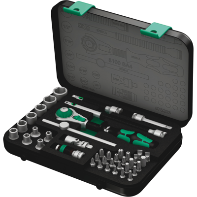 Wera 8100 - Sa 4 Zyklop Speed - Skrallesett, 41 Deler Wera 8100 - Sa 4 Zyklop Speed - Skrallesett, 41 Deler