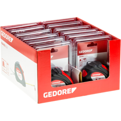 Gedore Red R94559512 Målebånd - 12 stk, 5m, vannavvisende Gedore Red R94559512 Målebånd - 12 stk, 5m, vannavvisende