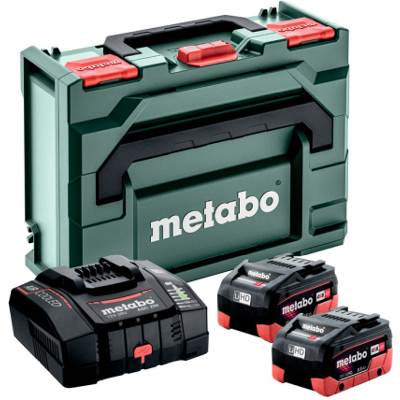 Metabo Basic-Sett Batteripakke - 2 x 8 Ah LiHD + Hurtiglader Metabo Basic-Sett Batteripakke - 2 x 8 Ah LiHD + Hurtiglader