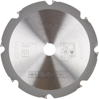 HiKOKI Pcd-Sirkelsagblad For Fibersement 160 X 20 Mm 8t HiKOKI Pcd-Sirkelsagblad For Fibersement 160 X 20 Mm 8t
