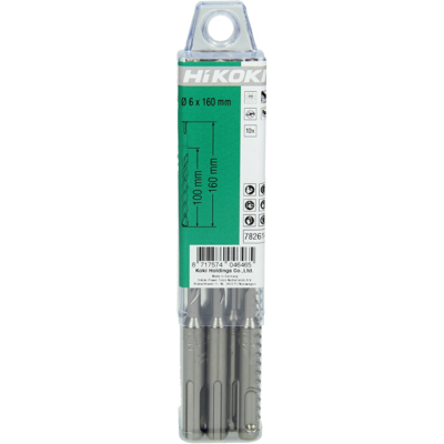 HiKOKI V-Plus Hammerbor Sds-Plus 2-Skjærs 4 X 100/160 Mm 10-Pk HiKOKI V-Plus Hammerbor Sds-Plus 2-Skjærs 4 X 100/160 Mm 10-Pk