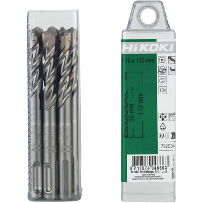 HiKOKI V-Plus Hammerbor Sds-Plus 2-Skjærs 10 X 50/110 Mm 10-Pk HiKOKI V-Plus Hammerbor Sds-Plus 2-Skjærs 10 X 50/110 Mm 10-Pk