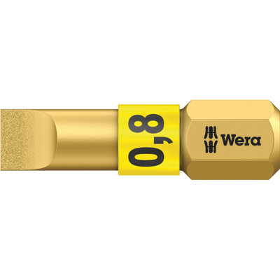 Wera 800/1 - Bdc 0,8 X 5,5 X 25 Mm - Bits Rettspor, 10 Stykk Wera 800/1 - Bdc 0,8 X 5,5 X 25 Mm - Bits Rettspor, 10 Stykk