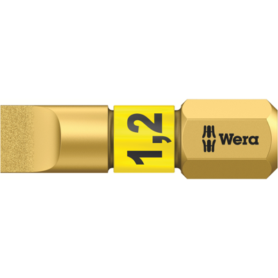 Wera 800/1 - Bdc 1,2 X 6,5 X 25 Mm - Bits Rettspor, 10 Stykk Wera 800/1 - Bdc 1,2 X 6,5 X 25 Mm - Bits Rettspor, 10 Stykk