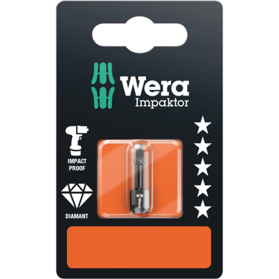Wera 868/1 - Imp Dc # 2 X 25 Mm Sb - Firkant-Bit, 5 Stykk Wera 868/1 - Imp Dc # 2 X 25 Mm Sb - Firkant-Bit, 5 Stykk